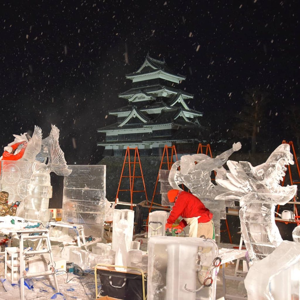 sculpture sur glace matsumoto
