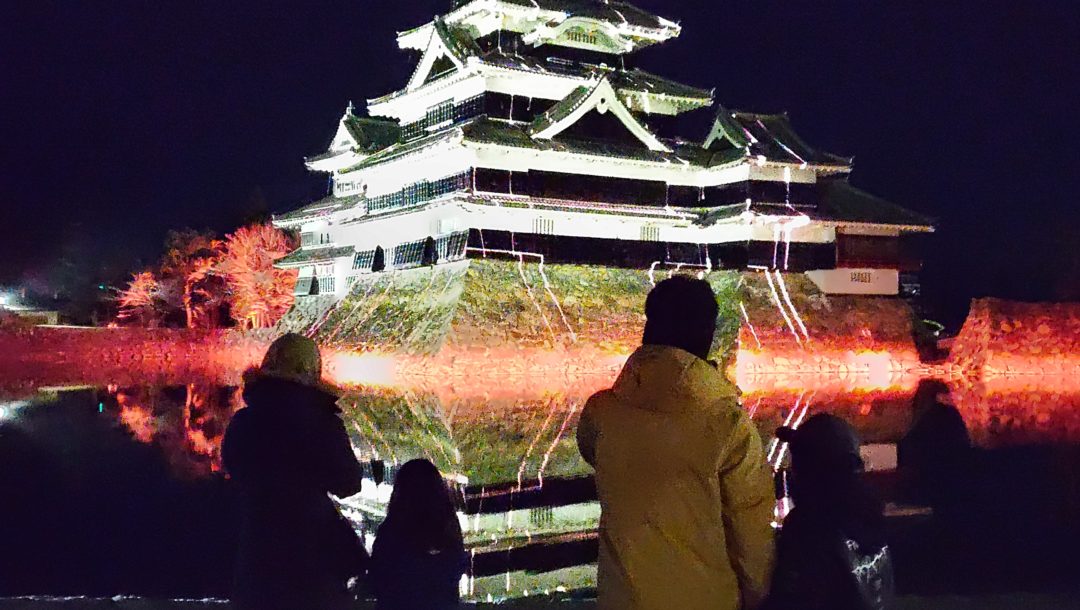 Lasers Light Up Matsumoto Castle event