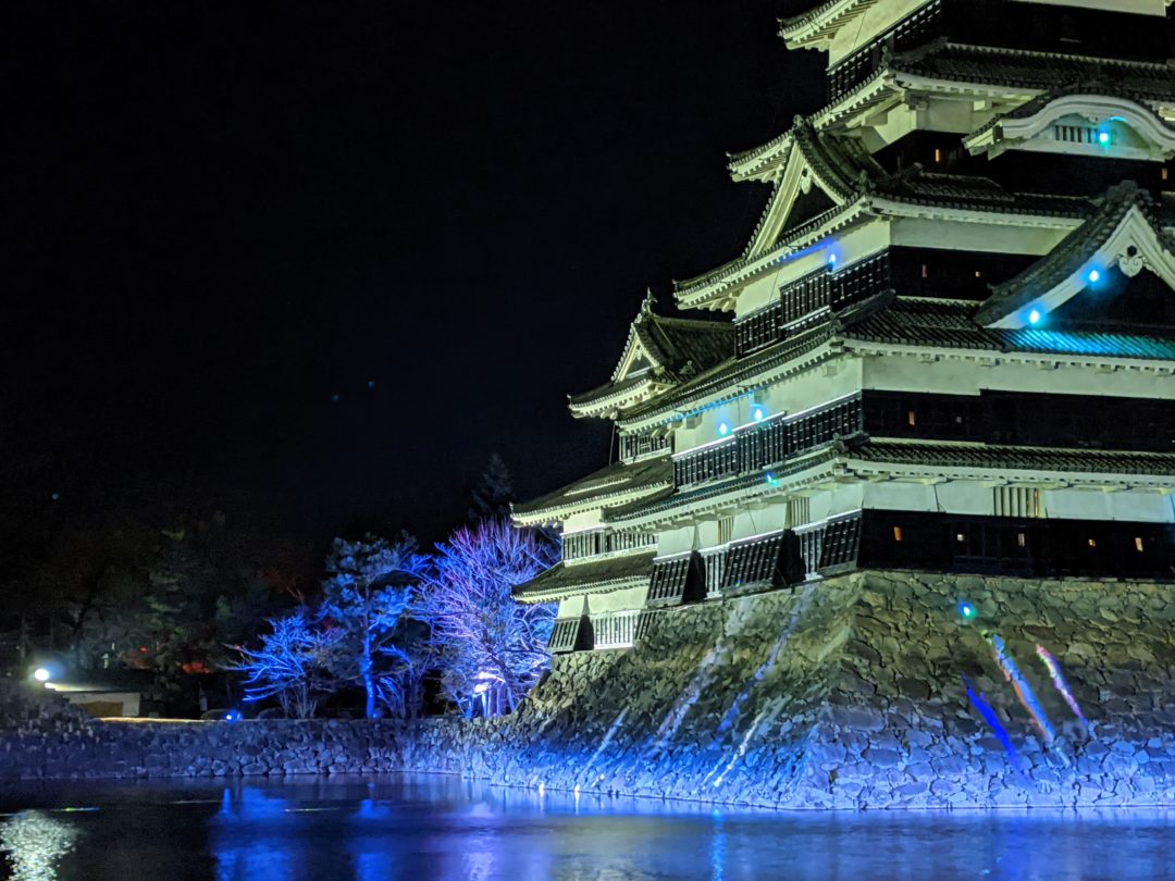 Lasers Light Up Matsumoto Castle photo