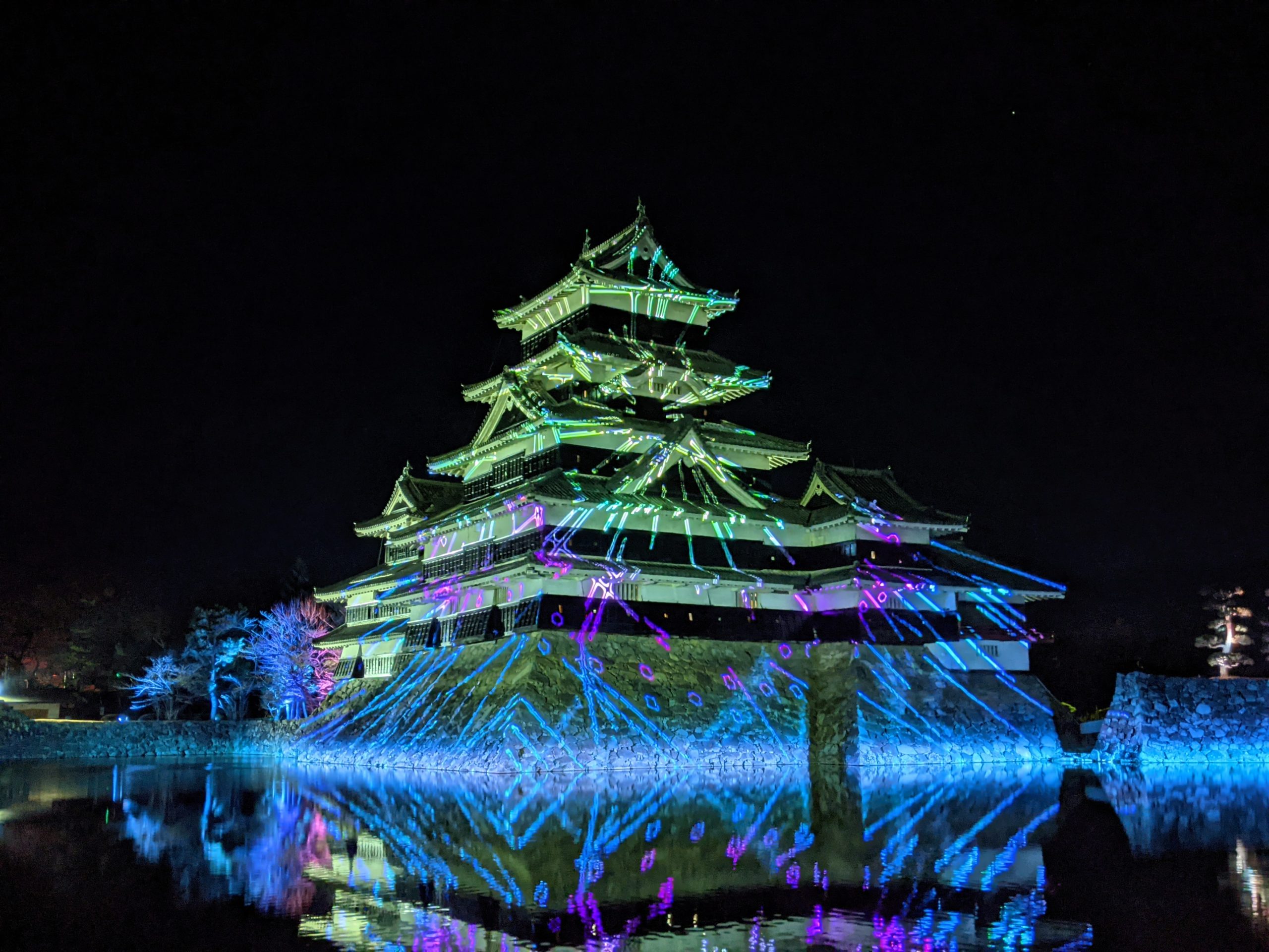 Matsumoto Castle Illumination Blue