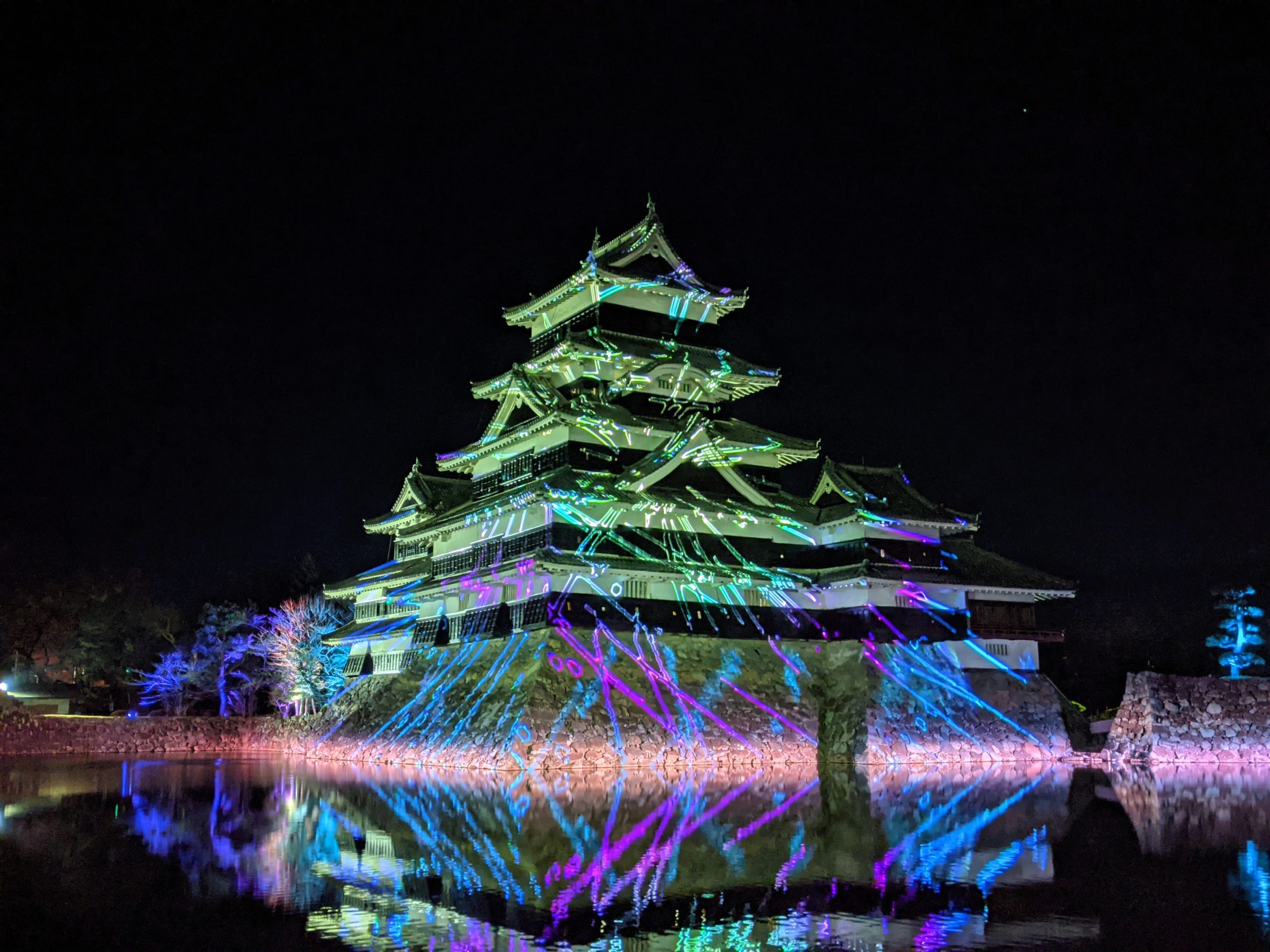 Illuminations du Château de Matsumoto laser