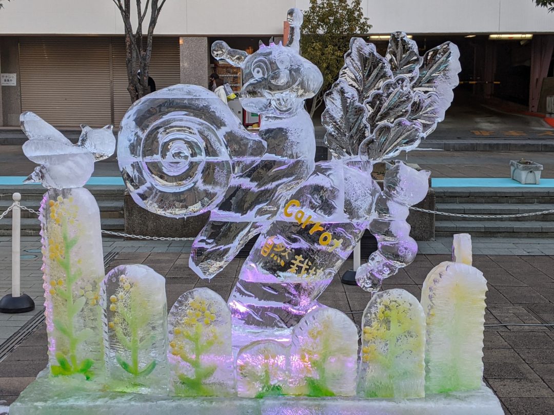 Matsumoto Castle Ice Sculpture downtown