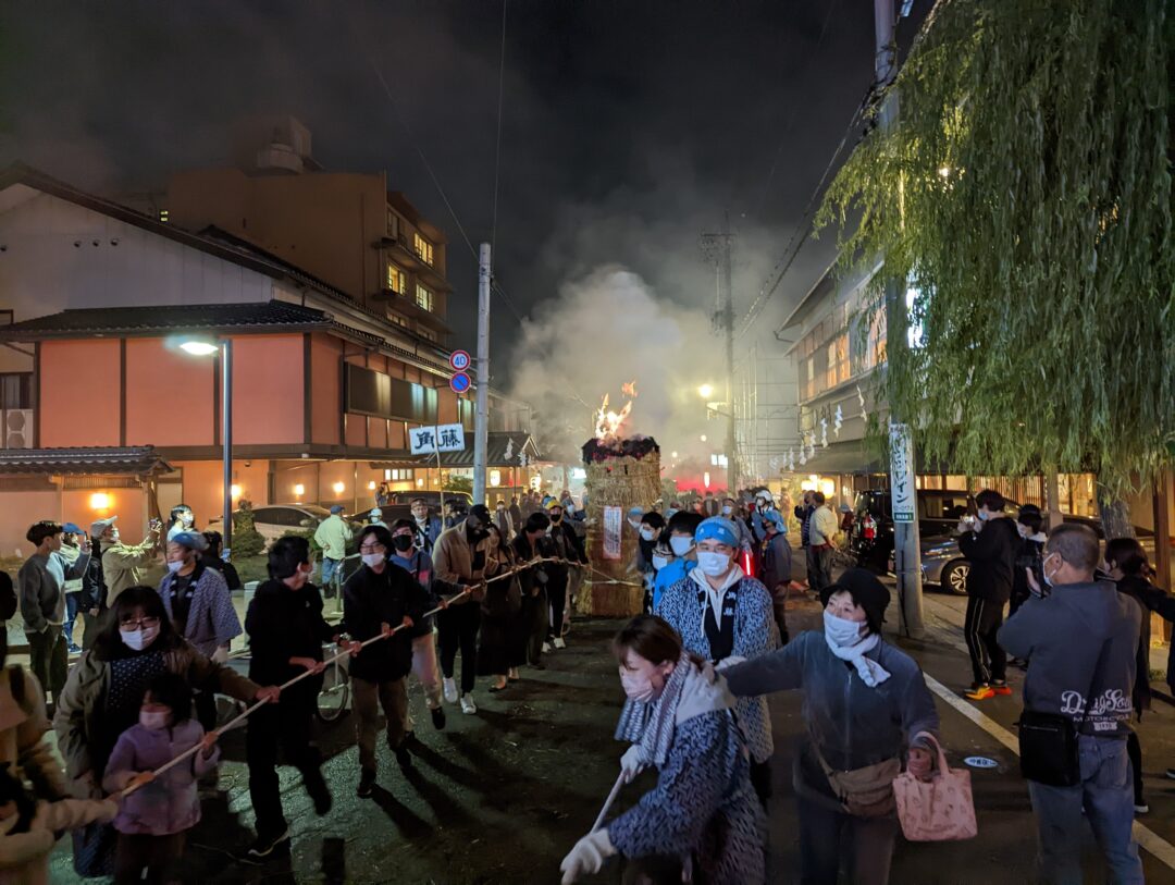 Asama Onsen Taimatsu Fire japan Festival du Feu japon